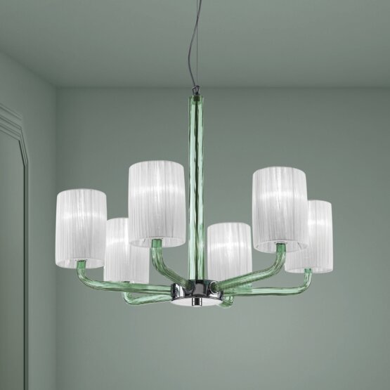 Can Can Chandelier, Chandelier  in gray color with lampshades