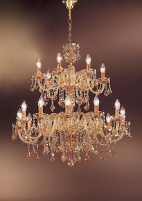 Bohemia style chandelier with amber decoration